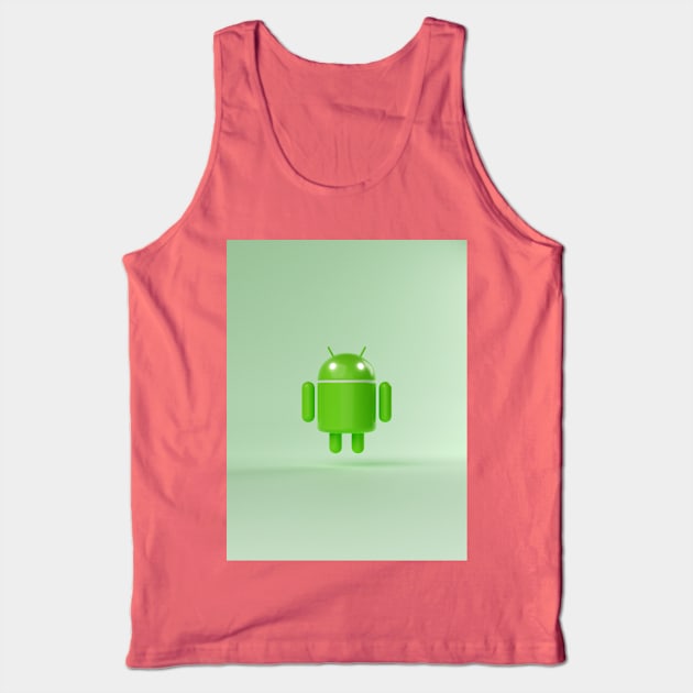 Android Robot Tank Top by VonKagaoan